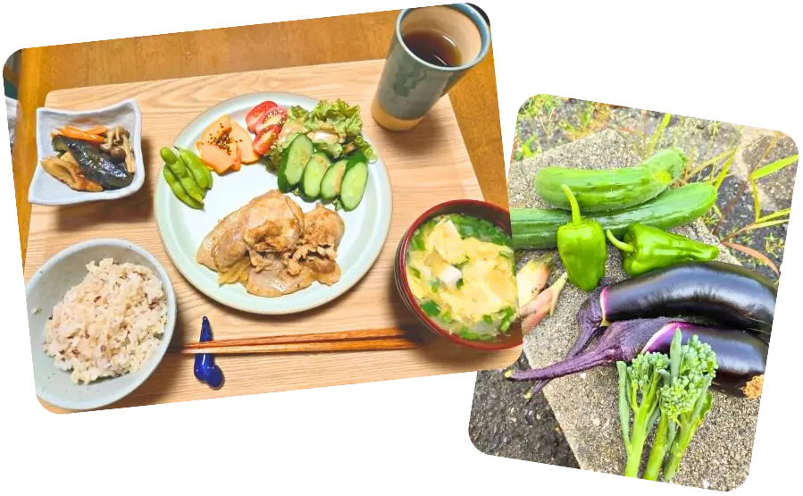 福山市でママのための日帰り型ケア実施中のビアース助産院の手作りランチと野菜
